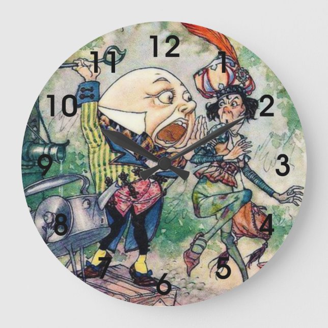 Humpty Dumpty in Wonderland Large Clock (Front)