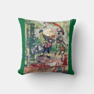Humpty Dumpty in Wonderland Throw Pillow