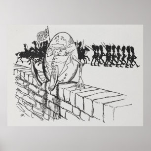 Humpty Dumpty sat on a wall  Arthur Rackham        Poster