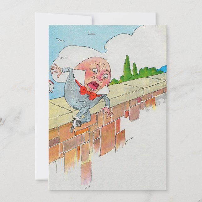 Humpty Dumpty sat on a wall Invitation (Front)