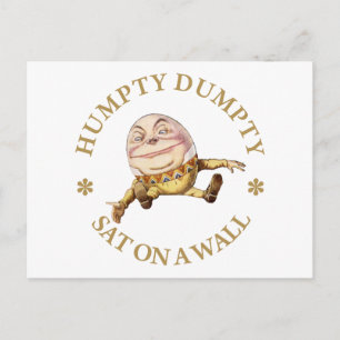 HUMPTY DUMPTY SAT ON A WALL - NURSERY RHYME POSTCARD