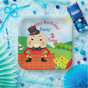 Humpty Dumpty Themed Kids Birthday Party Editable  Paper Plate