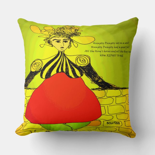Humpty Dumpty Throw Pillow (Front)