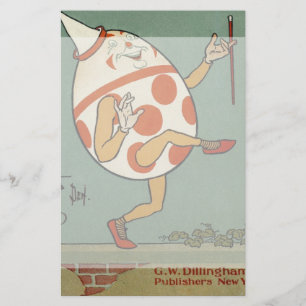 Humpty Dumpty, Vintage Mother Goose Nursery Rhyme Stationery