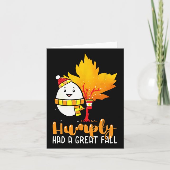 Humpty Had A Great Fall Funny Autumn Joke  Card (Front)
