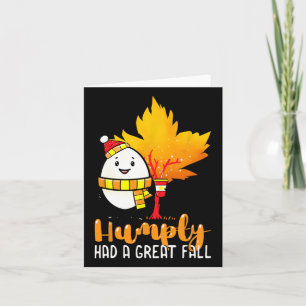 Humpty Had A Great Fall Funny Autumn Joke Card