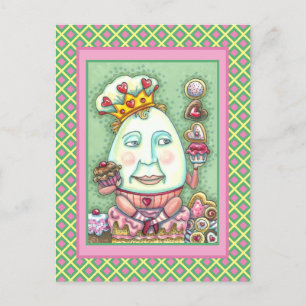 HUMPTY KING OF HEARTS AND CONFECTIONS, VALENTINE HOLIDAY POSTCARD
