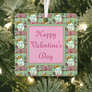 HUMPTY KING OF HEARTS AND CONFECTIONS, VALENTINE METAL ORNAMENT