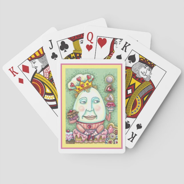 HUMPTY KING OF HEARTS AND CONFECTIONS, VALENTINE PLAYING CARDS (Back)