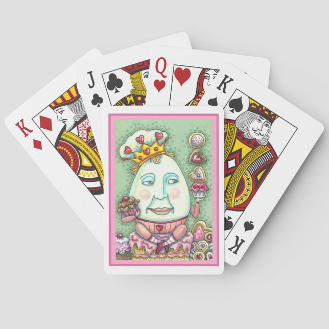 HUMPTY KING OF HEARTS AND CONFECTIONS, VALENTINE PLAYING CARDS (Back)