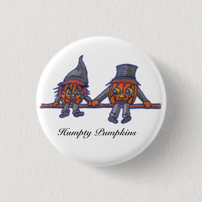 Humpty Pumpkins...button 1 Inch Round Button (Front)