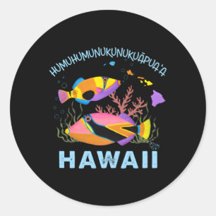 Humuhumunukunukuapua'A Hawaii State Fish Classic Round Sticker