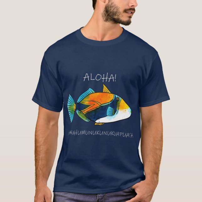 Humuhumunukunukuapuaa Olelo Hawaiian Reef T T-Shirt (Front)
