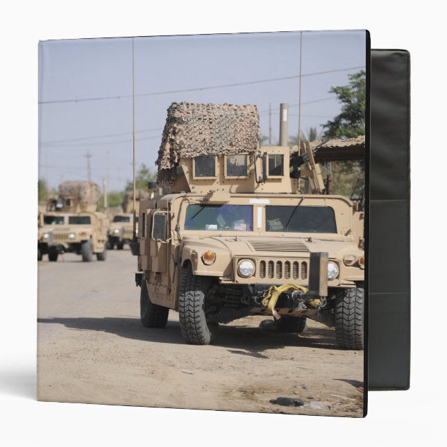 Humvee's conduct security during a patrol binder (Front/Inside)