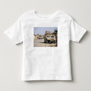 Humvee's conduct security during a patrol toddler t-shirt