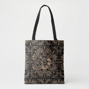 Hunab Ku Gold on black Tote Bag