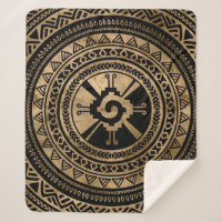 Hunab Ku Mayan symbol black and gold