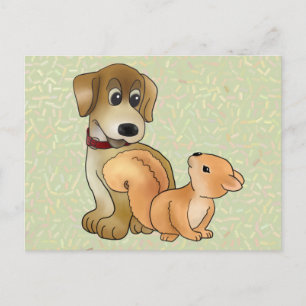 Hund und Eichhörnchen Postcard
