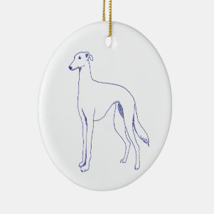 Hunderasse Galgo Español Ceramic Ornament
