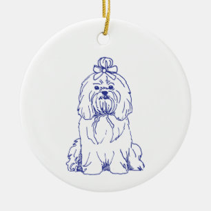 Hunderasse Shih Tzu Ceramic Ornament