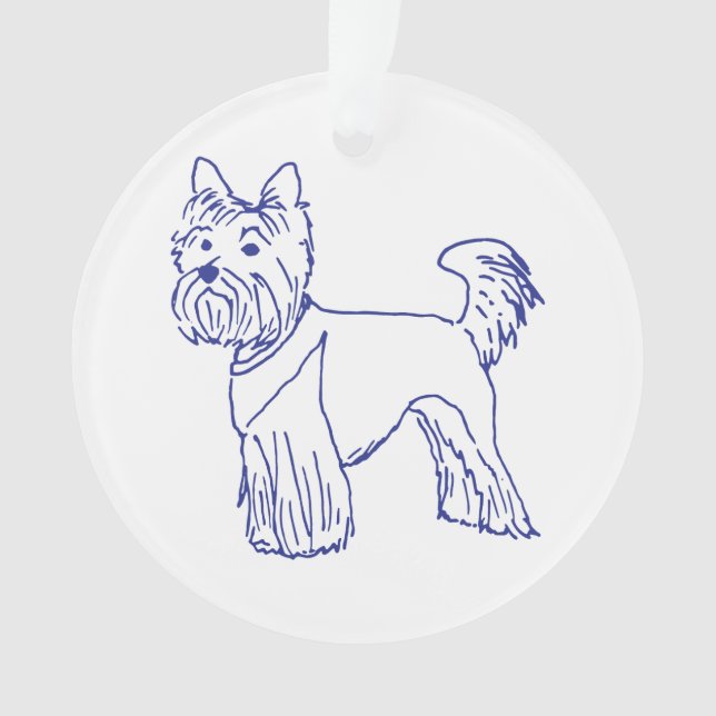 Hunderasse Yorkshire Terrier Ornament (Front)