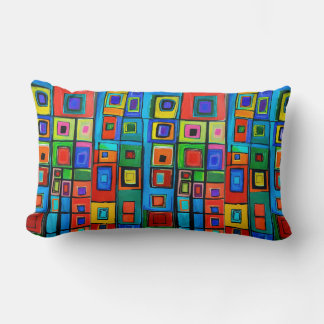 Hundertwasser Inspired Square Pillow