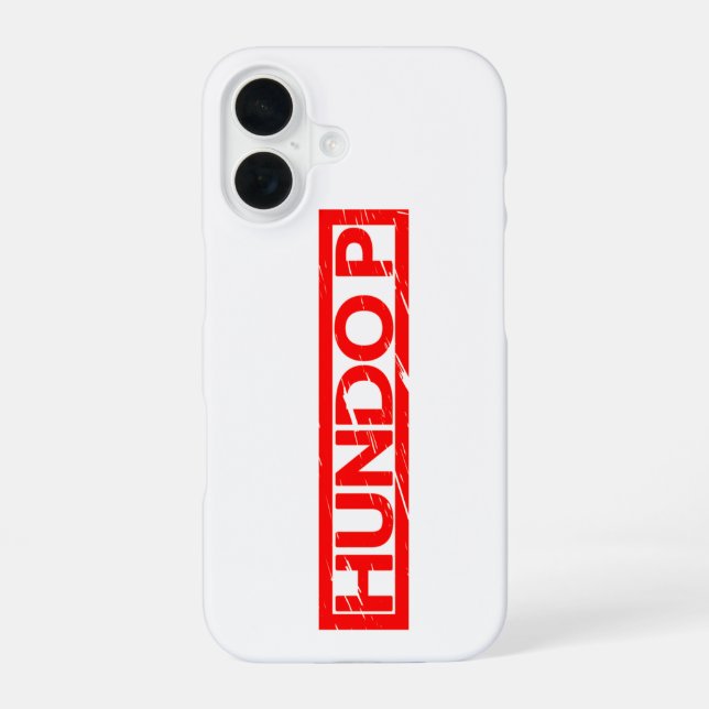 Hundo P Stamp iPhone 16 Case (Back)