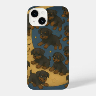Hundred Flying Rottweilers – Joyful Puppies iPhone 14 Case