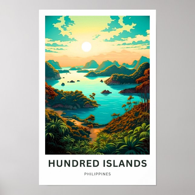 Hundred Islands Philippines Travel Print (Front)
