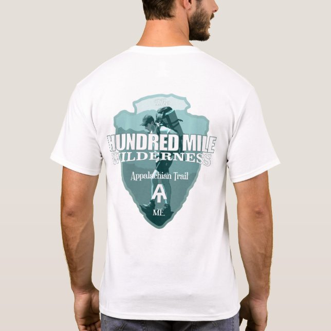 Hundred Mile Wilderness (arrowhead T) T-Shirt (Back)