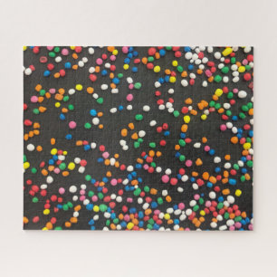 hundreds and thousands black scatter jigsaw puzzle
