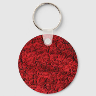 Hundreds of Beautiful Red Roses Keychain