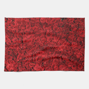 Hundreds of Beautiful Red Roses Kitchen Towel
