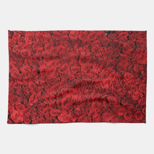 Hundreds of Beautiful Red Roses Kitchen Towel (Horizontal)