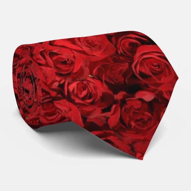 Hundreds of Beautiful Red Roses Tie (Rolled)