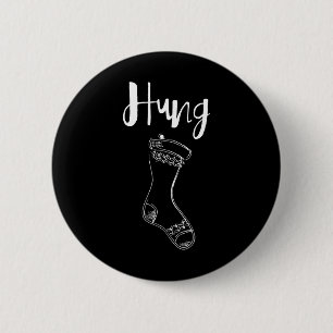 Hung- Christmas Stocking Design 2 Inch Round Button