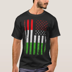 Hungarian American Flag Hungary America Pride Heri T-Shirt