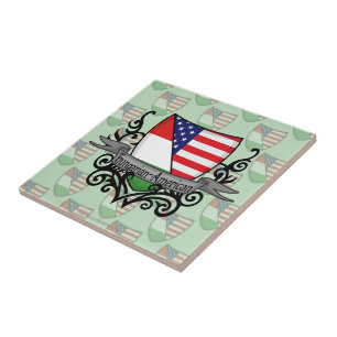 Hungarian-American Shield Flag Tile