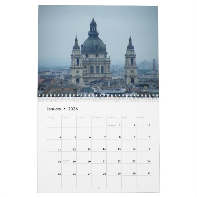 Hungarian churches 2011 calendar (Jan 2026)