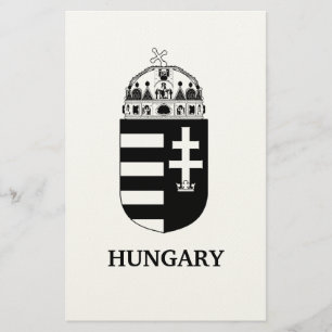 Hungarian Coat of Arms Contemporary Monochrome Art Stationery