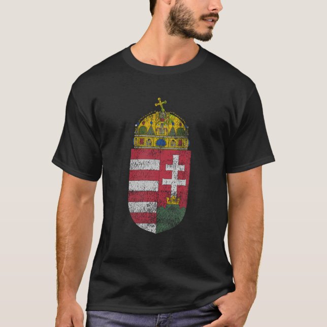 Hungarian Coat of Arms Hungary Symbol T Shirt (Front)