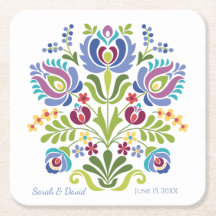 Hungarian Design Violet Floral