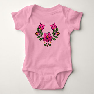 Hungarian Embroidery Pattern, Matyo Baby Bodysuit