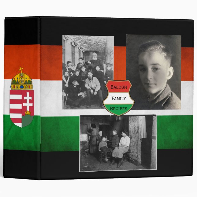 Hungarian Family Recipes w/Three Photos Binder (Front/Spine)