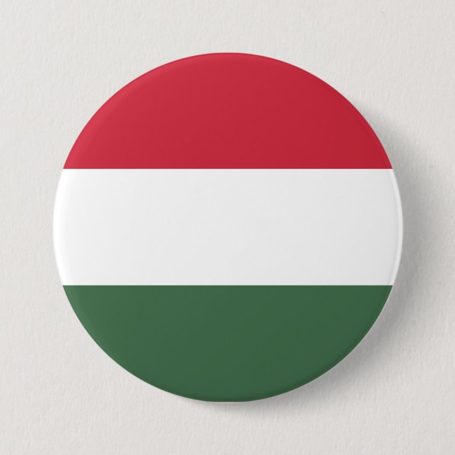 Hungarian Flag 3 Inch Round Button (Front)
