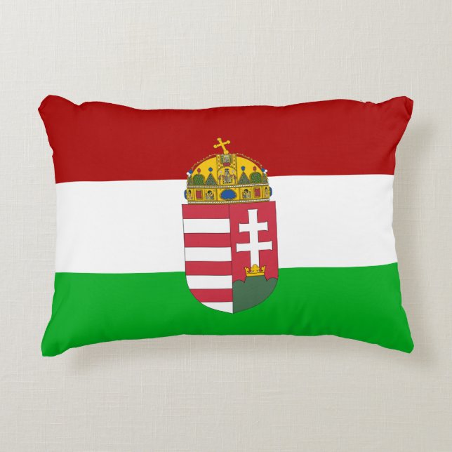Hungarian flag accent pillow (Front)