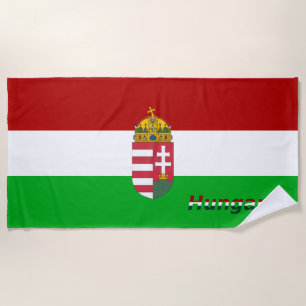Hungarian flag beach towel
