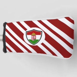 Hungarian flag-coat arms golf head cover