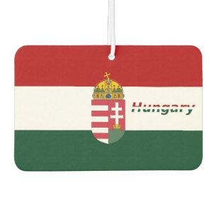 Hungarian flag-coat of arms air freshener