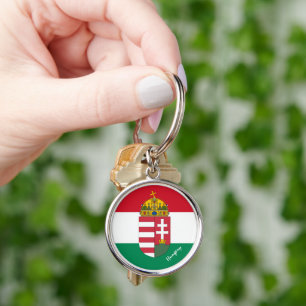 Hungarian flag, Emblem & Hungary holiday /sports K Keychain